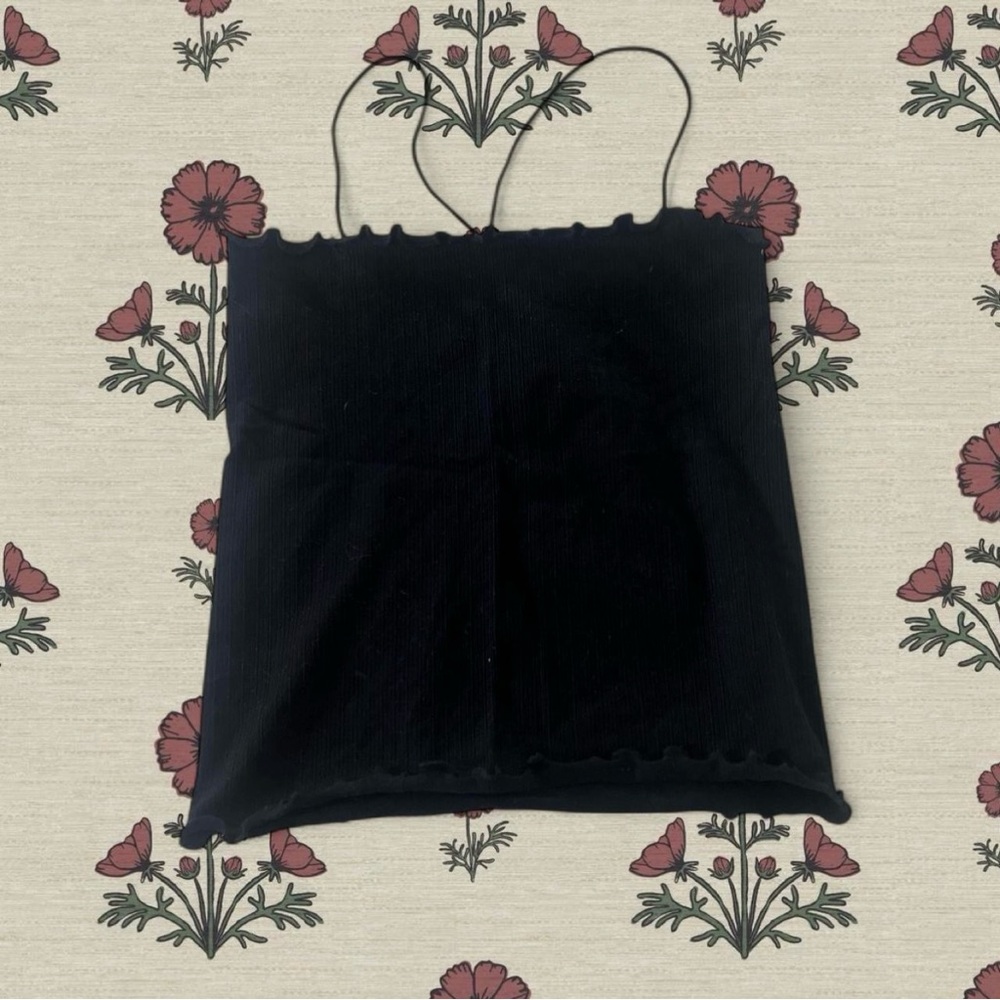 Free People Black Ribbed Tank